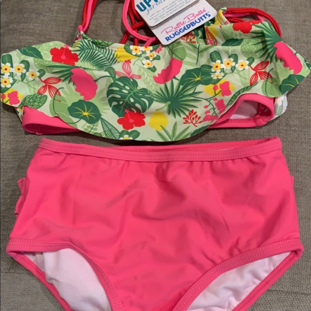 NWT Kids ruffle butts bathing suit